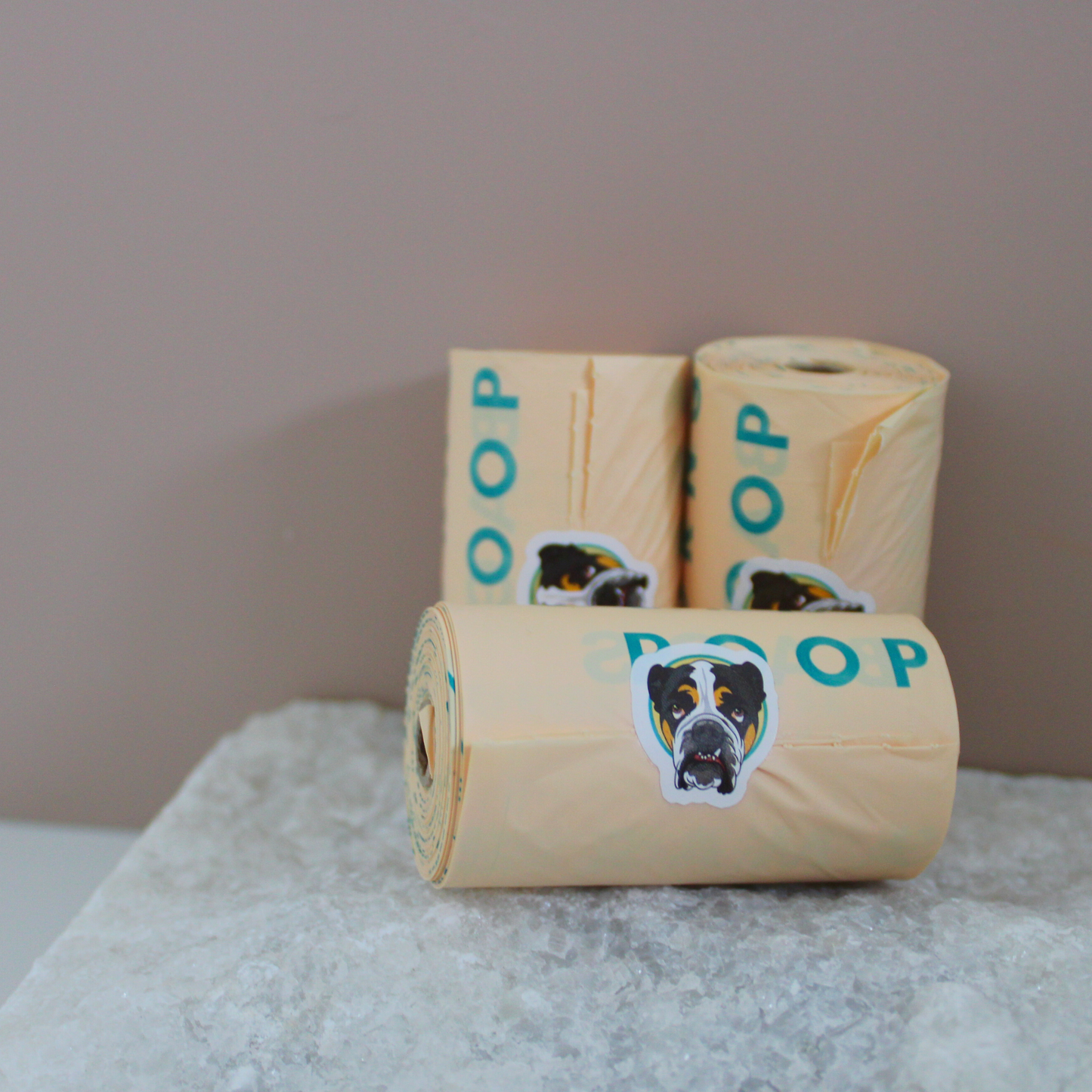 Compostable Cornstarch Poop Bags - 9 x 13" - Standard Rolls: 3 Roll (45 Bags)