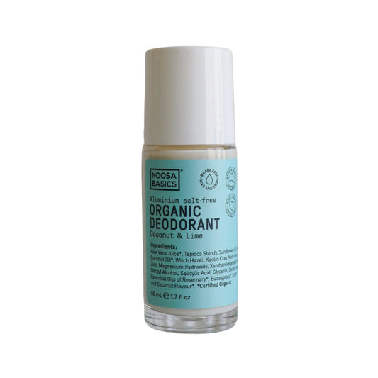 Noosa Basics Natural Deodorant Roll On - Coconut and Lime 50ml