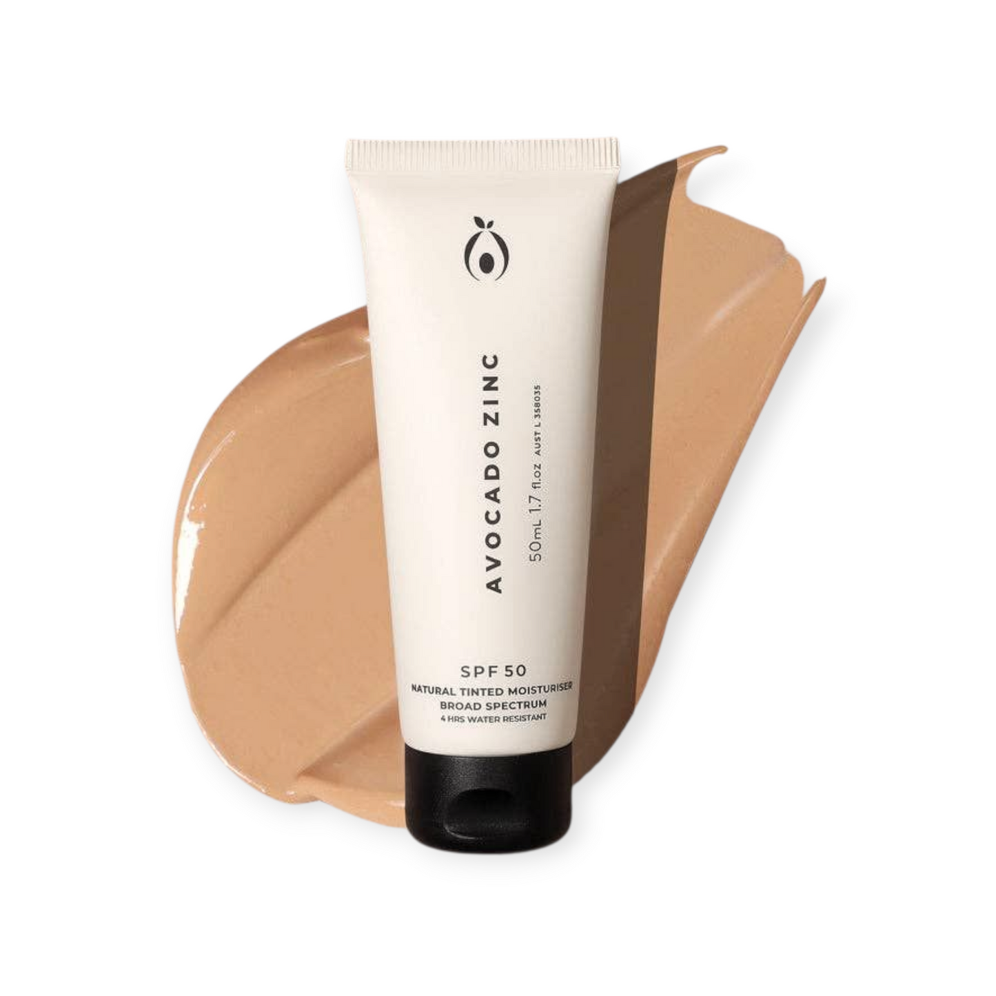 Avocado Zinc SPF 50 Natural Tinted Moisturiser: Light-Medium