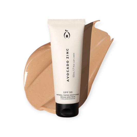 Avocado Zinc SPF 50 Natural Tinted Moisturiser: Light-Medium