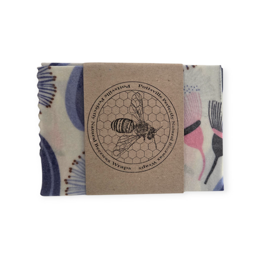 Tweed Real Food Beeswax Wrap - Gum Blossom Blue