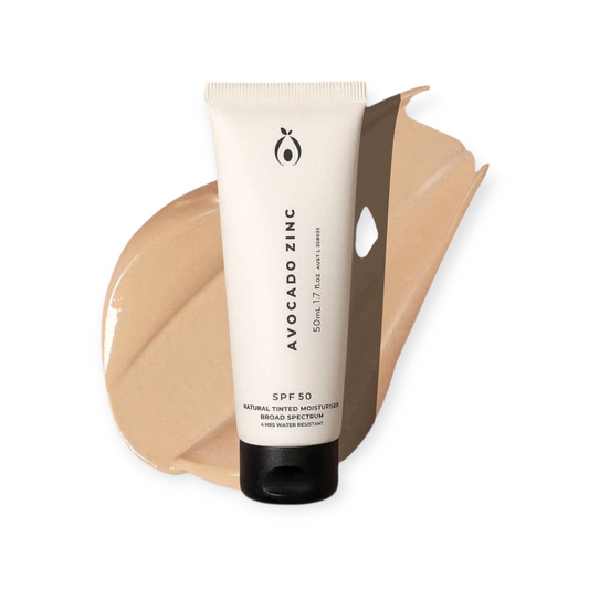 Avocado Zinc SPF 50 Natural Tinted Moisturiser: Light