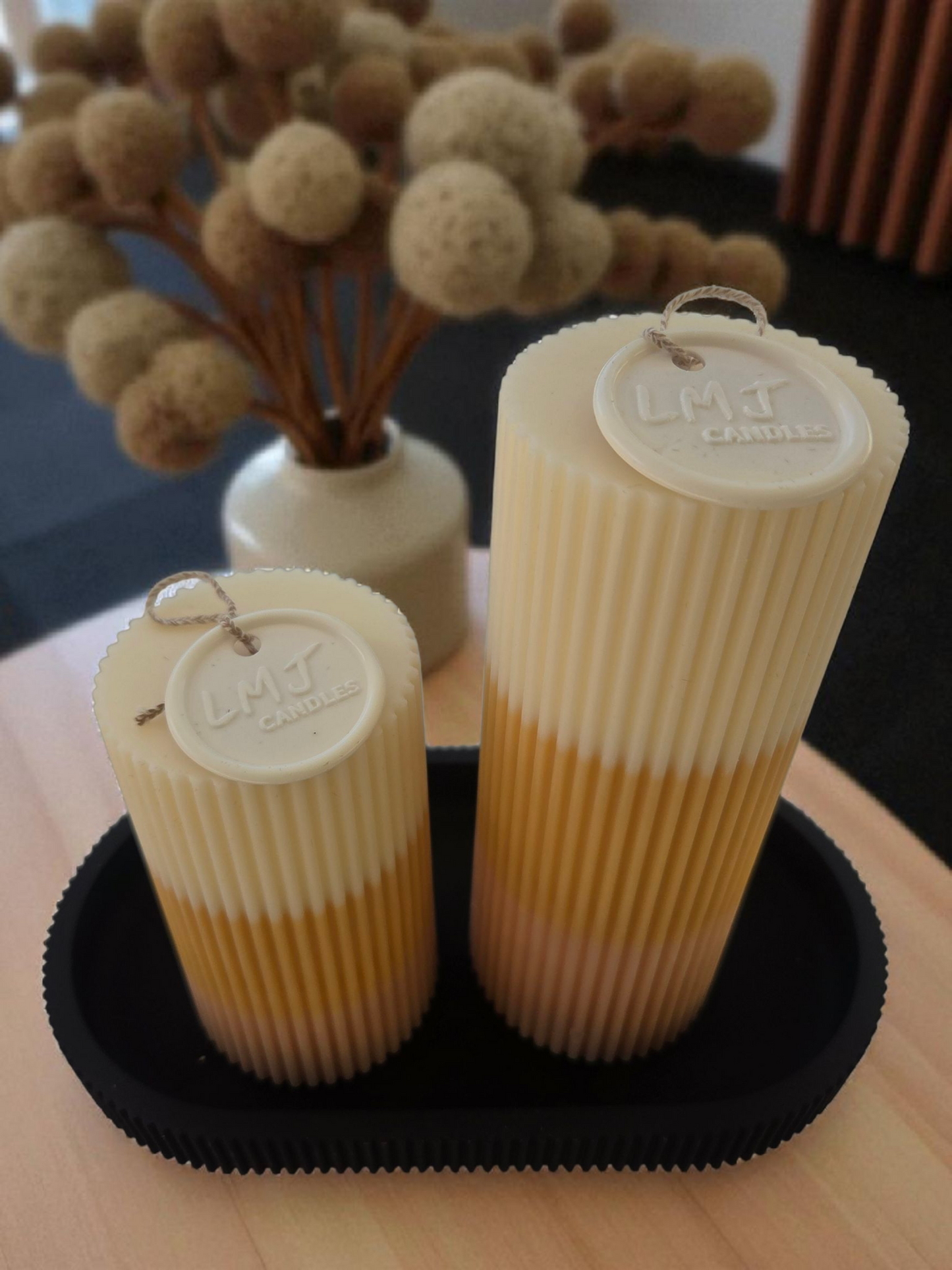 LMJ Candles Minimalistic Soy Pillar Candle - Medium - Mixed Scent