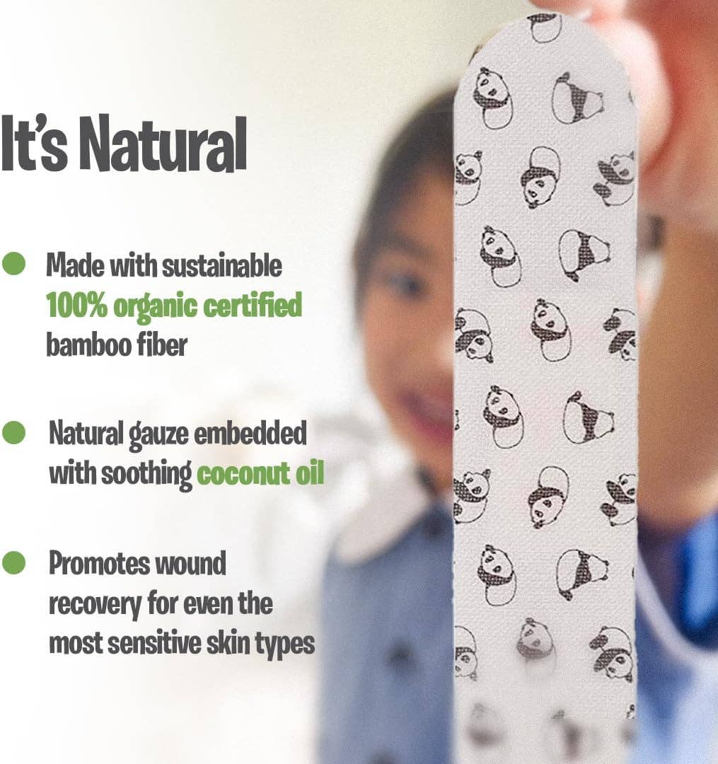 PATCH Adhesive Bandages Panda Coconut Oil Kids - 20pk (NEW)