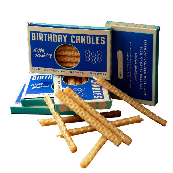 Organic Beeswax Birthday Candles