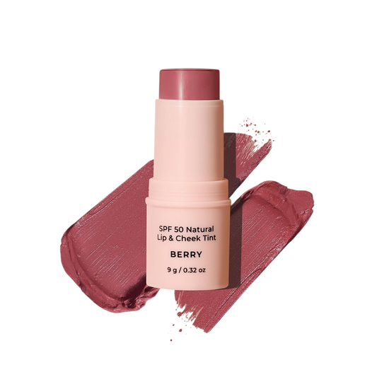 SPF 50 Natural Lip & Cheek Tint: Berry